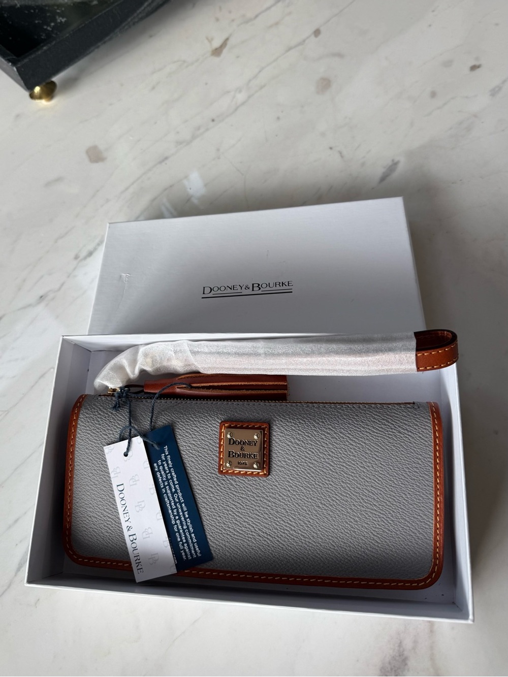 New Dooney & Bourke Kirby Tatum Leather Wristlet Wallet Clutch - Picture 11 of 16